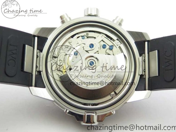 MIROTIME 1224 Aquatimer Chrono IW376803 V6F 1:1 Best Edition Blue Dial on Ruber Strap A Neat 7083